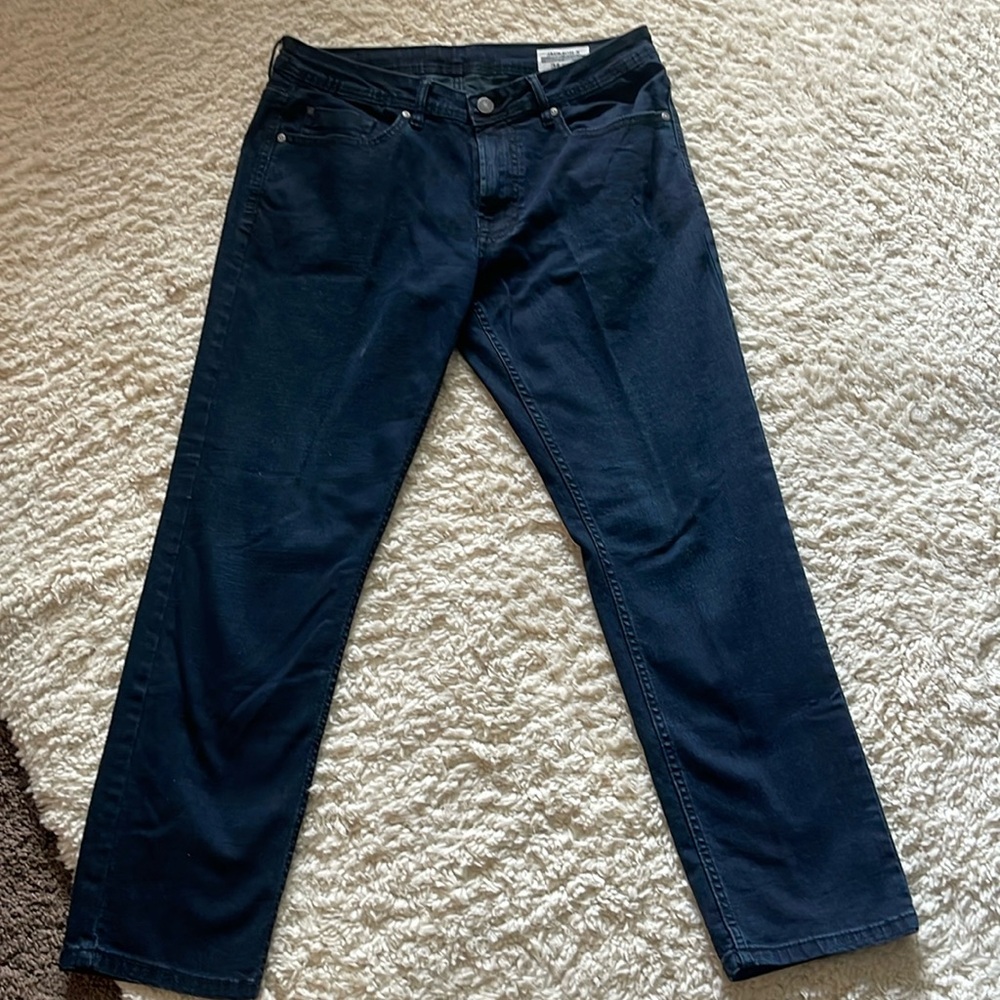 Buffalo Jackson X straight stretch jeans men’s size 34x30 dark wash blue denim
